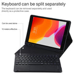 TG109BC Detachable Bluetooth Black Keyboard + Microfiber Leather Tablet Case for iPad Air 2020, with Touch Pad & Pen Slot & Holder, TG109BC