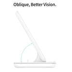 Z5 QI Vertical Magnetic Wireless Charger for Mobile Phones & Apple Watches & AirPods / Xiaomi Redmi AirDots, with Touch Ring Light, Z5