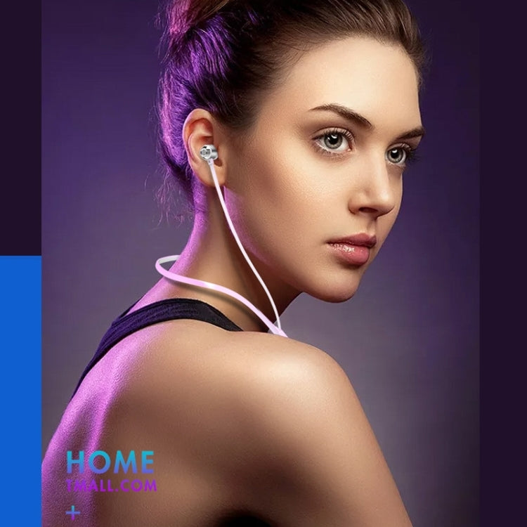 Bluetooth 5.1 Round Wire Neck-mounted Bluetooth Sports Earphone with Magnetic Function, Black, Red, White