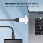 USB 2.0 to 8 Pin + USB-C / Type-C + Micro USB  OTG Adapter