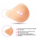 AS4 Spiral Shape Postoperative Rehabilitation Fake Breasts Silicone Breast Pad Nipple Cover 300g/Left, 300g/Left