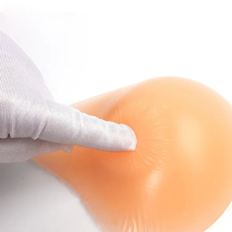 AS6 Spiral Shape Postoperative Rehabilitation Fake Breasts Silicone Breast Pad Nipple Cover 400g/Left, 400g/Left