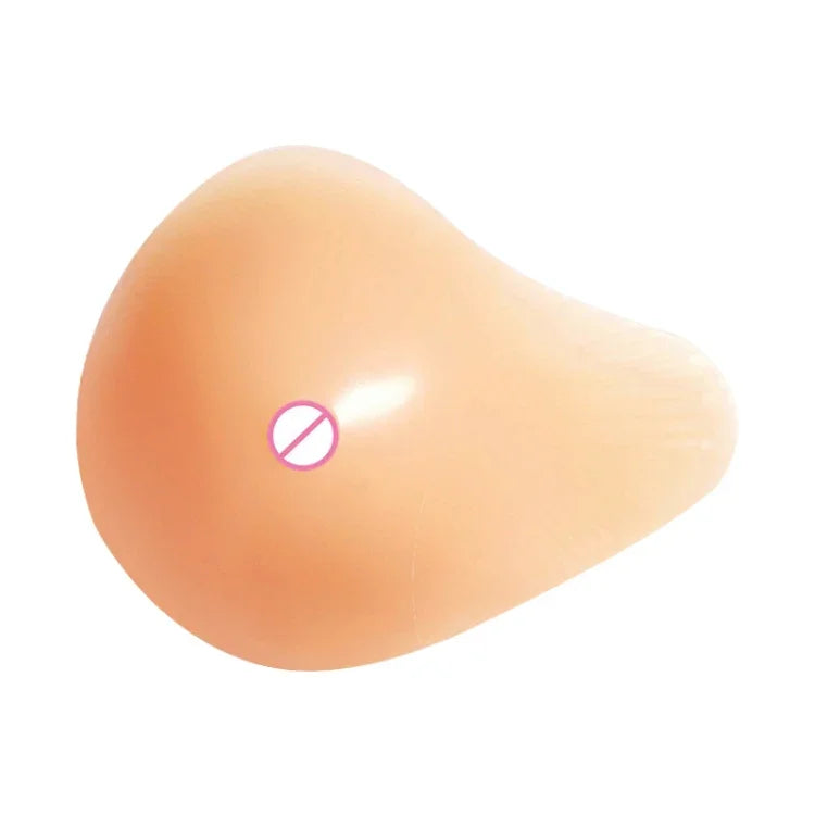 AS7 Spiral Shape Postoperative Rehabilitation Fake Breasts Silicone Breast Pad Nipple Cover 450g/Left, 450g/Left