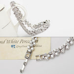 18cm Fashion Zircon Encrusted Roman Bracelets Platinum-plated Bracelet Jewelry, 18cm