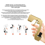 Plastic Wrapped Metal Bubbly Blaster Champagne Bottle Squirt Gun Bar Tool, Plastic Wrapped Metal