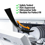 2 PCS 25 inches Gas Stove Slit Strip Antifouling Dustproof Waterproof Kitchen Sealing Strip, 25 inches, 25 inches (Black)
