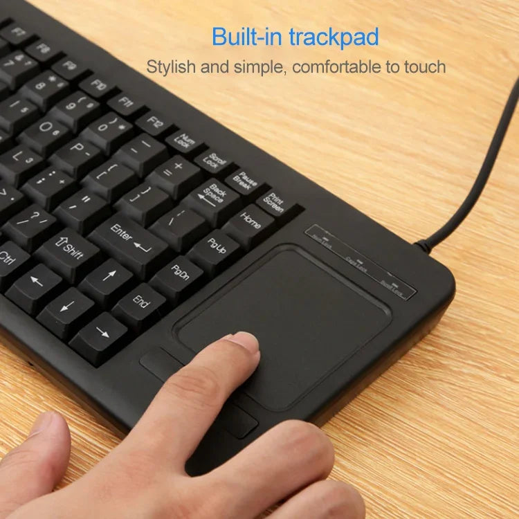 DS-8800 USB Interface Prevent Water Splashing Laser Engraving Character One-piece Wired Touchpad Keyboard, Length: 1.5m, DS-8800 USB