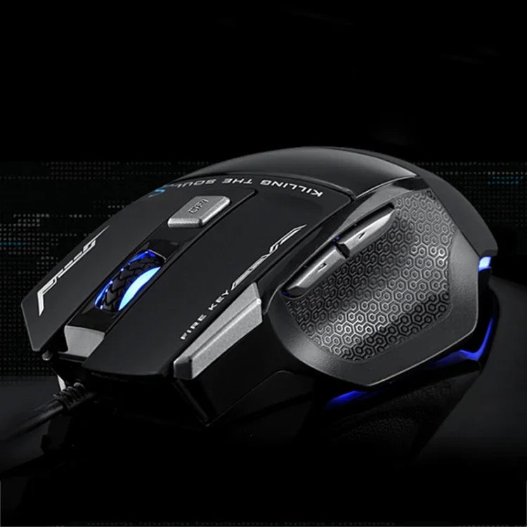 AULA Series SoulKiller II Colourful Light 7D Optical Competitive USB Wired Game Mouse, Maximum Resolution of 3500 DPI, SoulKiller II(B)