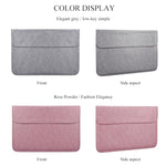 PU01S PU Leather Horizontal Invisible Magnetic Buckle Laptop Inner Bag for 15.4 inch laptops, 15.4 inch