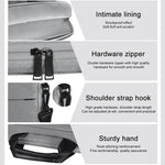 14.1 inch Breathable Wear-resistant Fashion Business Shoulder Handheld Zipper Laptop Bag with Shoulder Strap, 14.1 inch
