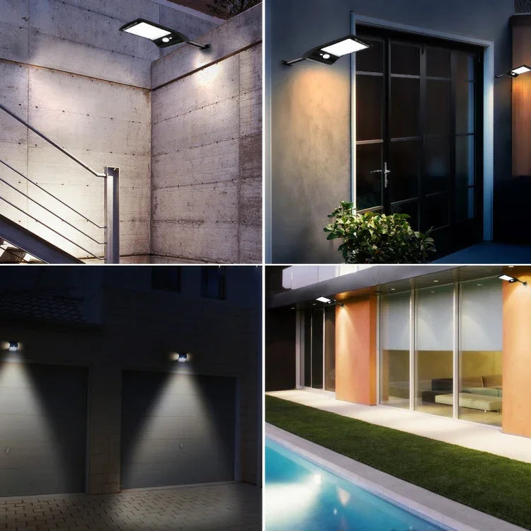 6W 800LM 48 LEDs Solar Remote Control Flat Lamp with Bracket