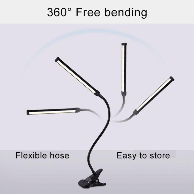 LED Desk Lamp 8W Folding Adjustable USB Charging Eye Protection Table Lamp, USB Charge Version, USB Charge Version(Black), USB Charge Version(White)