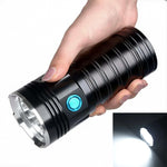 3 Gears, K18MAX 18xT6, Luminous Flux: 5400lm LED Flashlight, Without Battery