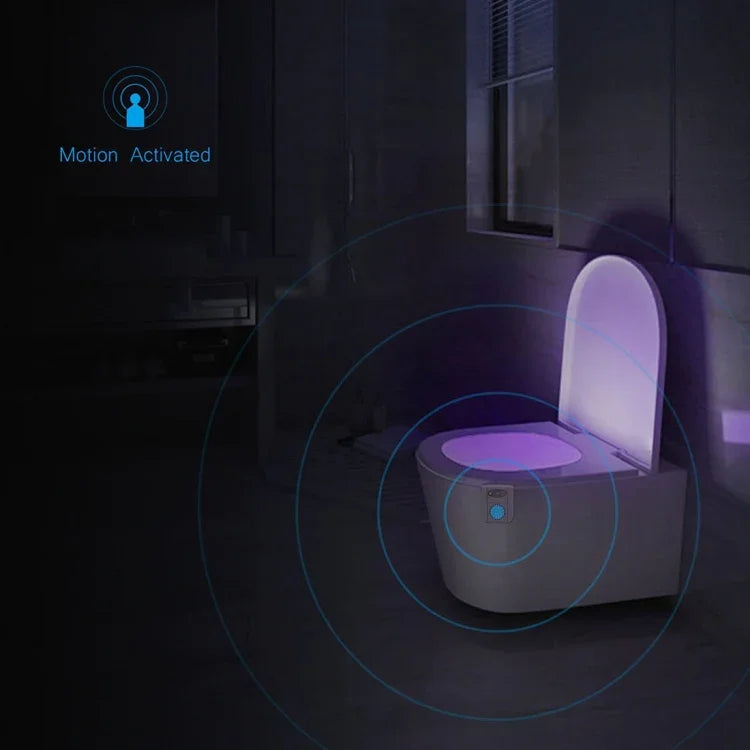 Home Toilet Bathroom Seat Night Light, DC 5V, PIR Motion UV Sterilization Light