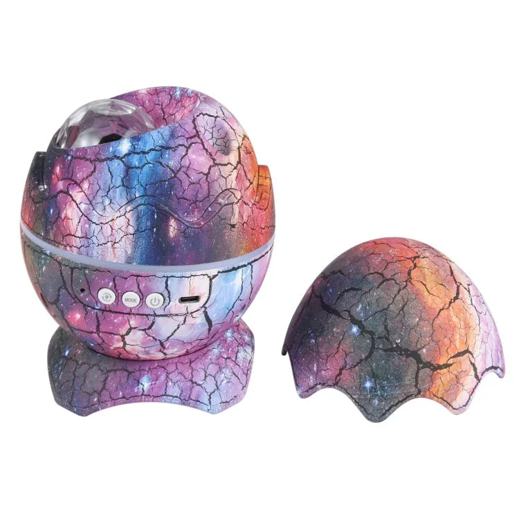 6W Cracked Egg-shaped Remote Control LED Starry Sky Projection Lamp