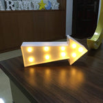2 x AA Batteries Powered Party Festival Table Wedding Lamp Night Light, Arrow Sign