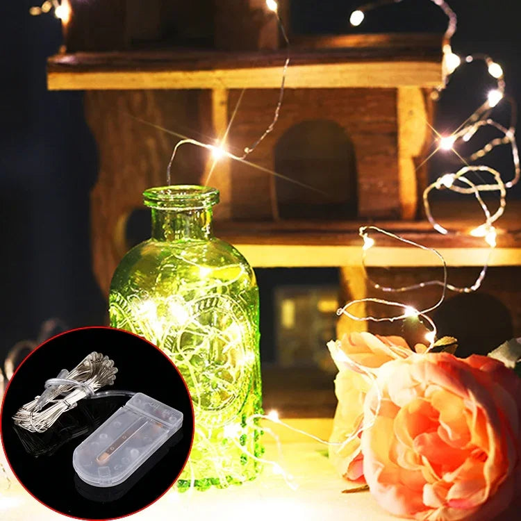 20 LEDs SMD 0603 IP65 Waterproof CR2032 Button Batteries, 2m Blue Light, 2m Green Light, 2m Red Light