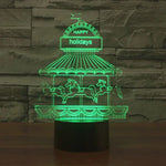 7 Color Discoloration Creative Visual Stereo Lamp Desk Lamp Night Light, Amusement Park Style