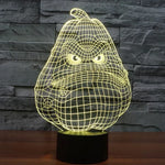 7 Color Discoloration Creative Visual Stereo Lamp Desk Lamp Night Light, White Gourd Style