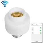 200W Max E27 APP Remote Control WiFi Smart Light Bulb Adapter Lamp Base Works with Alexa Echo & Google Home, AC 100-250V, APP Control