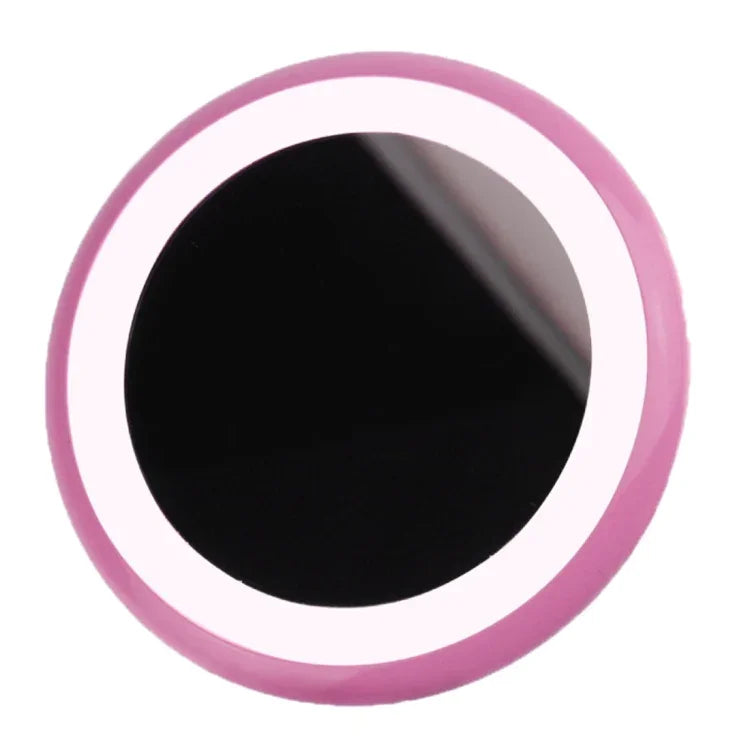 OneFire 1W 10 LEDs Multi-function Rechargeable Donut Shaped Makeup Mirror LED Desk Lamp Night Light, DC 5V, 1W Pink