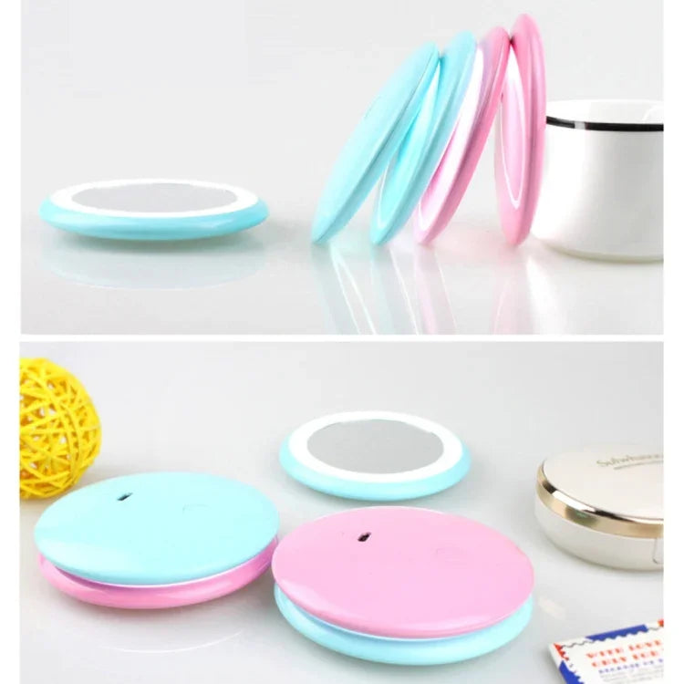OneFire 1W 10 LEDs Multi-function Rechargeable Donut Shaped Makeup Mirror LED Desk Lamp Night Light, DC 5V, 1W Pink