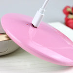 OneFire 1W 10 LEDs Multi-function Rechargeable Donut Shaped Makeup Mirror LED Desk Lamp Night Light, DC 5V, 1W Pink