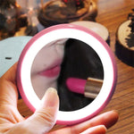 OneFire 1W 10 LEDs Multi-function Rechargeable Donut Shaped Makeup Mirror LED Desk Lamp Night Light, DC 5V, 1W Pink