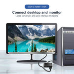 2 in 1 VGA to HDMI + VGA 15 Pin HDTV Adapter Converter with Audio