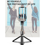L03 Aluminum Alloy Foldable Bluetooth Tripod Selfie Stick, L03 White, L03 Black