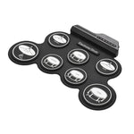 Portable Silicone Hand Roll USB Electronic Drum, Black Icon Version, Electronic Drum Black Icon Version