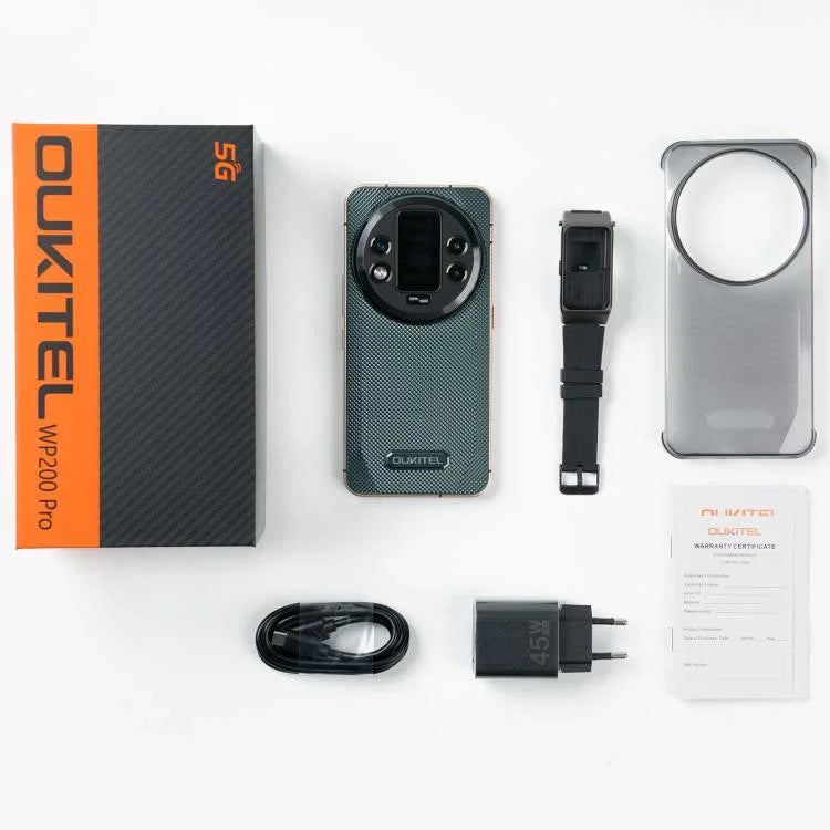 Oukitel WP200 Pro 5G Rugged Phone, 24GB+1TB, Screen Fingerprint, 6.7 inch Android 15.0 MTK Dimensity 8200 Octa-Core, NFC, OTG, Network: 5G