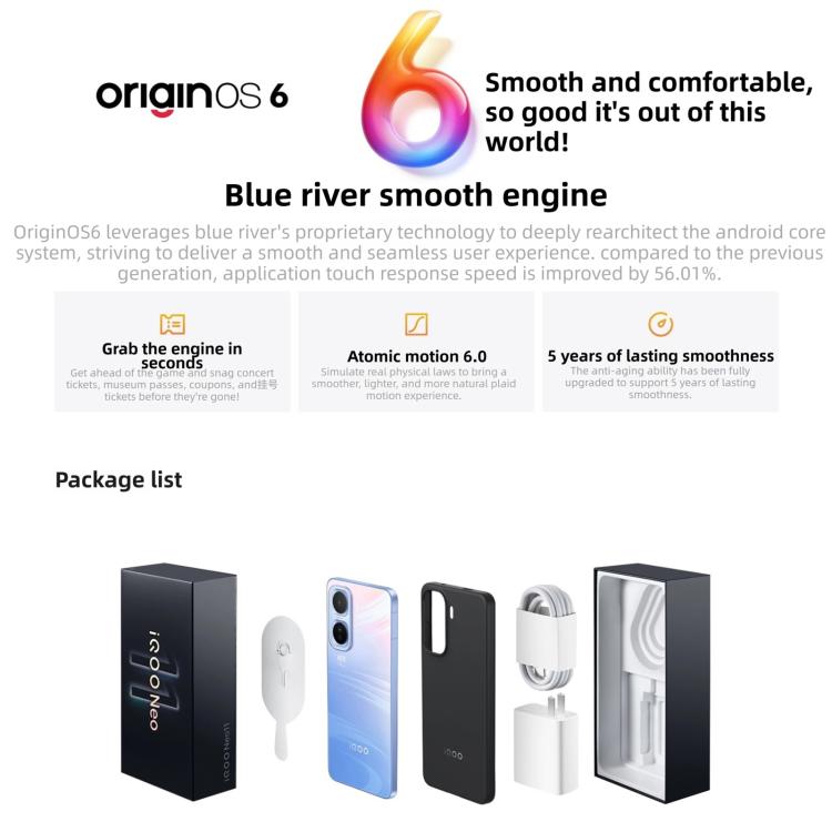 vivo iQOO Neo11, 16GB+512GB, Face ID / Screen Fingerprint Identification, 6.82 inch Android 16 OriginOS 6 Snapdragon 8 Elite Octa Core, OTG, NFC, Network: 5G, iQOO Neo11, 16GB+512GB