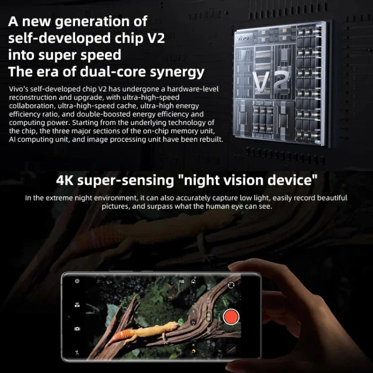 Quad Back Cameras, Screen Fingerprint Identification / Face ID, 4700mAh Battery, 6.78 inch Android 13.0 OriginOS 3 Qualcomm Snapdragon 8 Gen 2  Octa Core up to 3.2GHz, NFC, OTG, Network: 5G, Support Google Play, Support 50W Wireless Flash Charging     ...