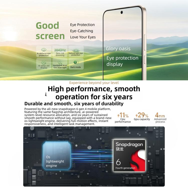 Honor X70 Updated Version, 12GB+256GB, Screen Fingerprint, 6.79 inch MagicOS 10.0 / Android 16 Snapdragon 6 Gen 4 Octa Core, Network: 5G, OTG, NFC, Support Google Play, 12GB+256GB