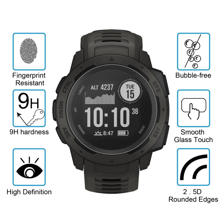 ENKAY Hat-Prince for 36mm Diameter Circular Dial Smart Watch 0.2mm 9H Surface Hardness 2.15D Curved Explosion-proof Tempered Glass Screen Film
