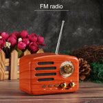 Angel MA-1500 Retro Bluetooth HiFi Radio Speaker with Colorful LED Light, Support USB & FM & 3.5mm Aux