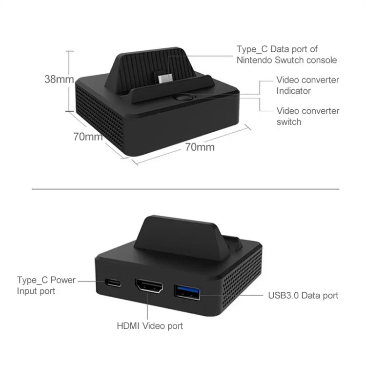 Multi-function Video Base Converter Station with Holder for Switch, Converter Station