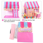 Household Children Printing Play Tent Small Game House, (Black White), (Pink), (Green), (Light Pink)