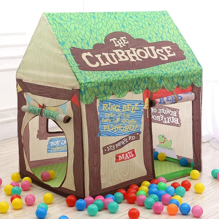 Household Children Printing Play Tent Small Game House, (Black White), (Pink), (Green), (Light Pink)