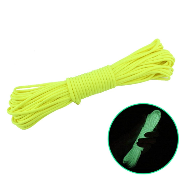 20m 9-Core Nylon+Polyester Full-light Outdoor Camping Tent Rescue Bundled Fluorescent Climbing Rope, 20m Pink, 20m Green, 20m White, 20m Yellow