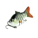 HENGJIA JM020 10cm 18g Multi-section Plastic Hard Baits Artificial Fishing Lures with Treble Hook, Random Color Delivery, JM020 10cm