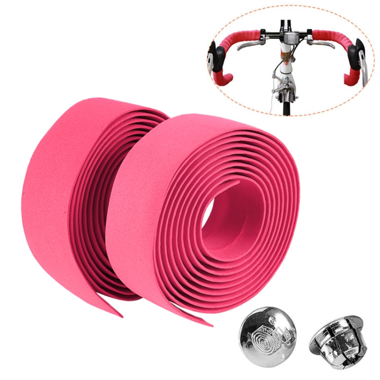 1 Pair Cycling Road Bike Sports Bicycle Cork Handlebar Tape Wrap + 2 Bar Plug, 2m Red, 2m White, 2m Yellow, 2m Black, 2m Pink, 2m Green, 2m Blue
