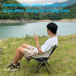 Large Outdoor Camping Leisure Beach Portable Folding Chair, Large (White), Large(Black), Large(Grey), Large(Navy Blue)