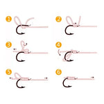 ISE 500 PCS Mixed Size Fish Barbed Hook Fishing Hooks, 3-12#