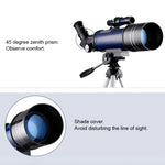 WR852-3 16x/66x70 High Definition High Times Astronomical Telescope with Tripod & Phone Fixing Clip & Moon Filter, 66x70 White + Moon Filter, 66x70 Blue + Moon Filter