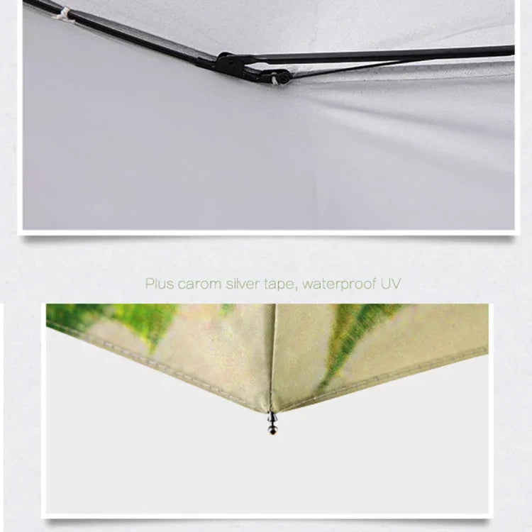 Creative Fashion Three Fold Lazy Cat Pattern Silver Tape Anti Ultraviolet Sunshade Umbrella, Cat Pattern Silver Tape Umbrella