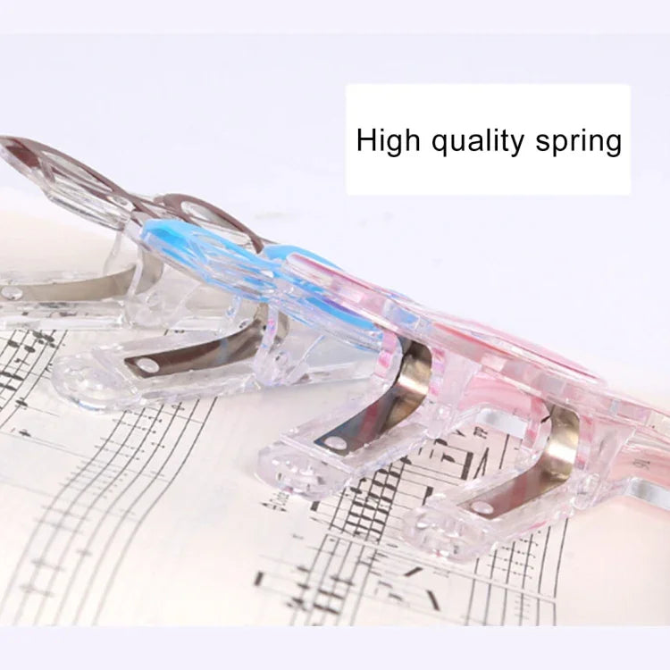 10 PCS PP Material Stainless Steel Spring Music Note Shape Book Clip Deluxe Page Holder, Random Color Delivery, Random Color Delivery