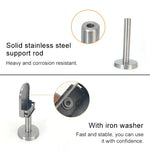 201 Stainless Steel Glass Fish Mouth Support Rod Fixing Clip with 14x80mm Rod, Specification: L, L, with 14x80mm Rod