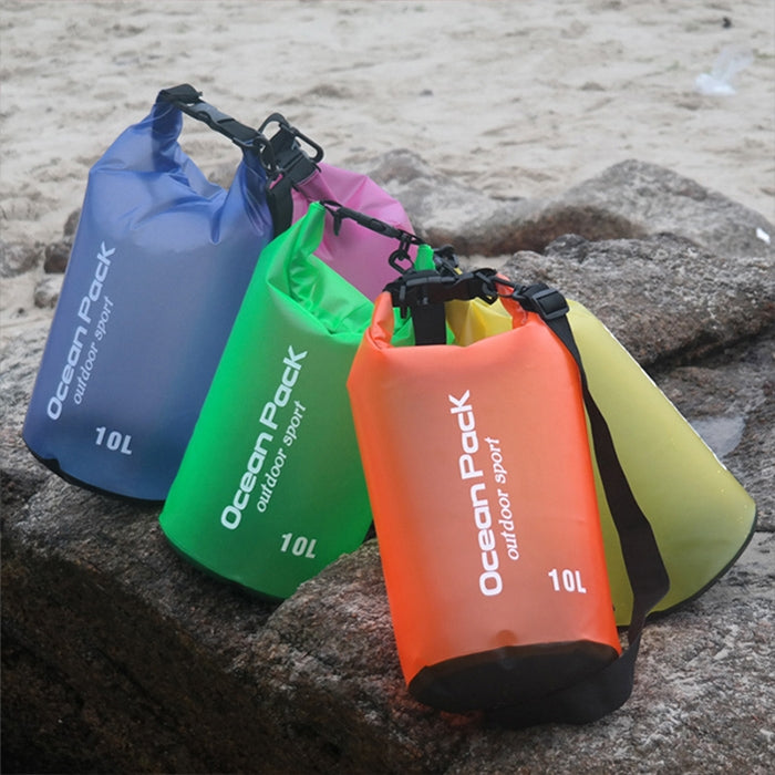 Outdoor Waterproof Single Shoulder Dry Bag Dry Sack PVC Barrel Bag, Capacity: 10L, 10L